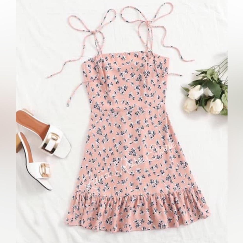 SHEIN Pink Floral Mini Dress